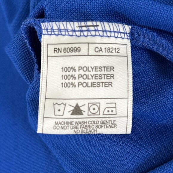 Antigua New York Giants Polo Shirt Size L Blue Embroidered Logo NFL Polyester - Picture 7 of 10